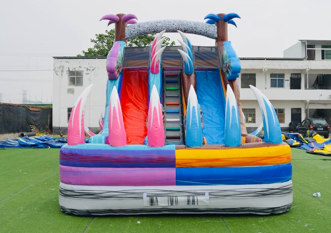 DINO CRISIS DUAL-LANE WATERSLIDE (18FT TALL) FULL DAY RENTAL