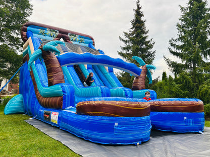 SOUTH BEACH DUAL-LANE WATERSLIDE (15FT TALL) FULL DAY RENTAL