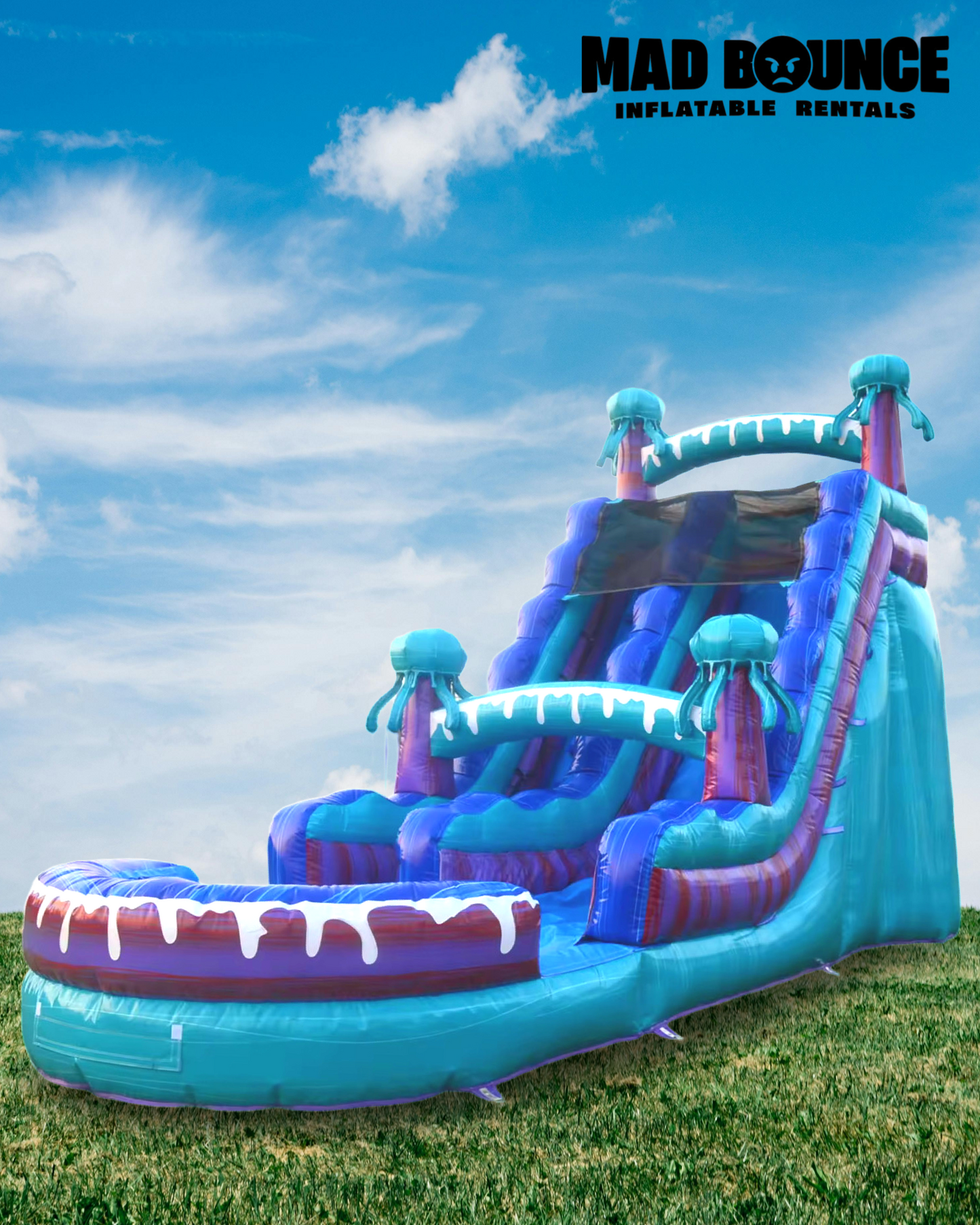 JELLYFISH WATERSLIDE (18FT TALL) 8/HR RENTAL