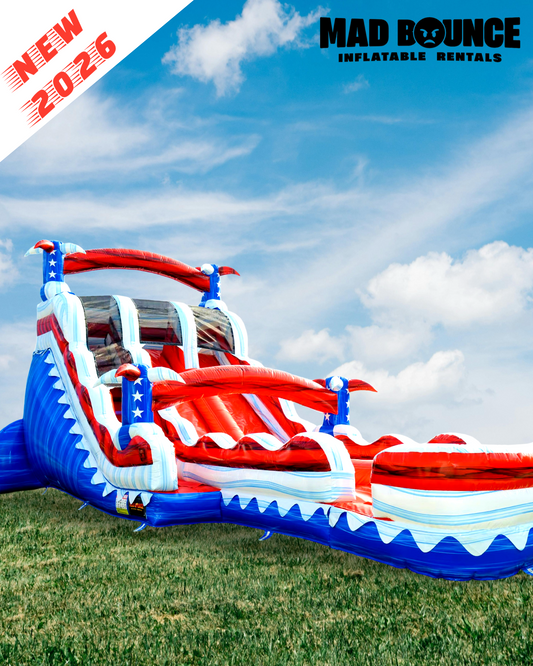 AMERICAN THUNDER DUAL-LANE WATERSLIDE (18FT TALL) FULL DAY RENTAL