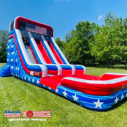 AMERICAN DREAM DUAL LANE WATERSLIDE (18FT TALL) 8/HR